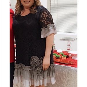 Blue/Grey lace dress